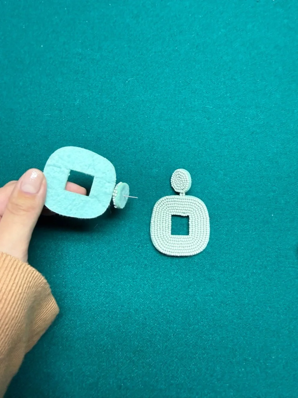 Nordstrom Beaded Square Drop Earrings